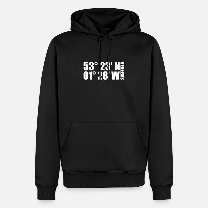 Coordonnées de Sheffield - Sweat à capuche Premium bio Homme - noir