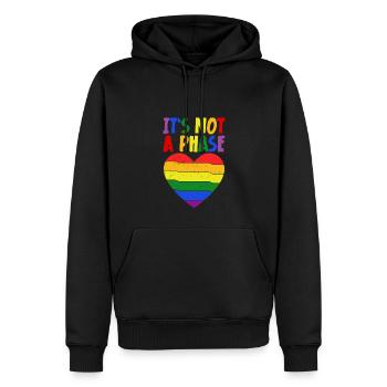 LGBTQIA+ Rainbow Flag Gay Pride It's Not A Phase - Männer Premium Bio Hoodie - Schwarz - Vorne - Nico (187cm)