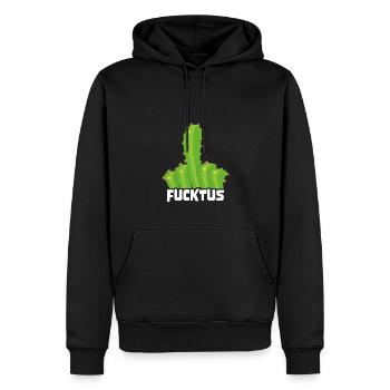 Ironic Succulent Sarcastic Funny Fucktus Cactus - Männer Premium Bio Hoodie - Schwarz - Vorne - Nico (187cm)