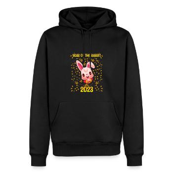 Zodiac Happy Chinese New Year of the Rabbit 2023 - Männer Premium Bio Hoodie - Schwarz - Vorne - Nico (187cm)