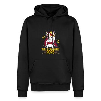 Zodiac Happy Chinese New Year of the Rabbit 2023 - Männer Premium Bio Hoodie - Schwarz - Vorne - Nico (187cm)