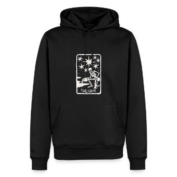 The Star Skeleton Skull Tarot Card - Männer Premium Bio Hoodie - Schwarz - Vorne - Nico (187cm)