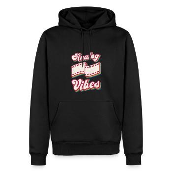 Retro Photographer Vintage Analog Vibes - Männer Premium Bio Hoodie - Schwarz - Vorne - Nico (187cm)