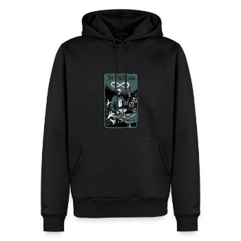 The Magician Skeleton Skull Tarot Card - Männer Premium Bio Hoodie - Schwarz - Vorne - Nico (187cm)