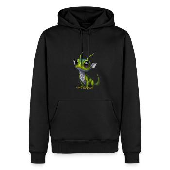 Gamer's Perfect Illustration - Cute Colorful Gekko - Männer Premium Bio Hoodie - Schwarz - Vorne - Nico (187cm)