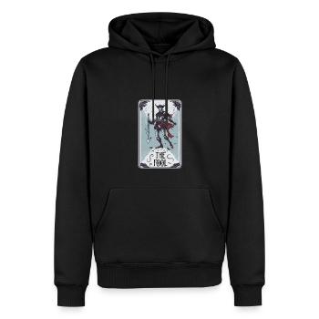 The Fool Tarot Card - Männer Premium Bio Hoodie - Schwarz - Vorne - Nico (187cm)