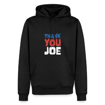 Merci Joe - Électeurs démocrates patriotes - Sweat à capuche Premium bio Homme - noir - Devant - Nico (187cm)