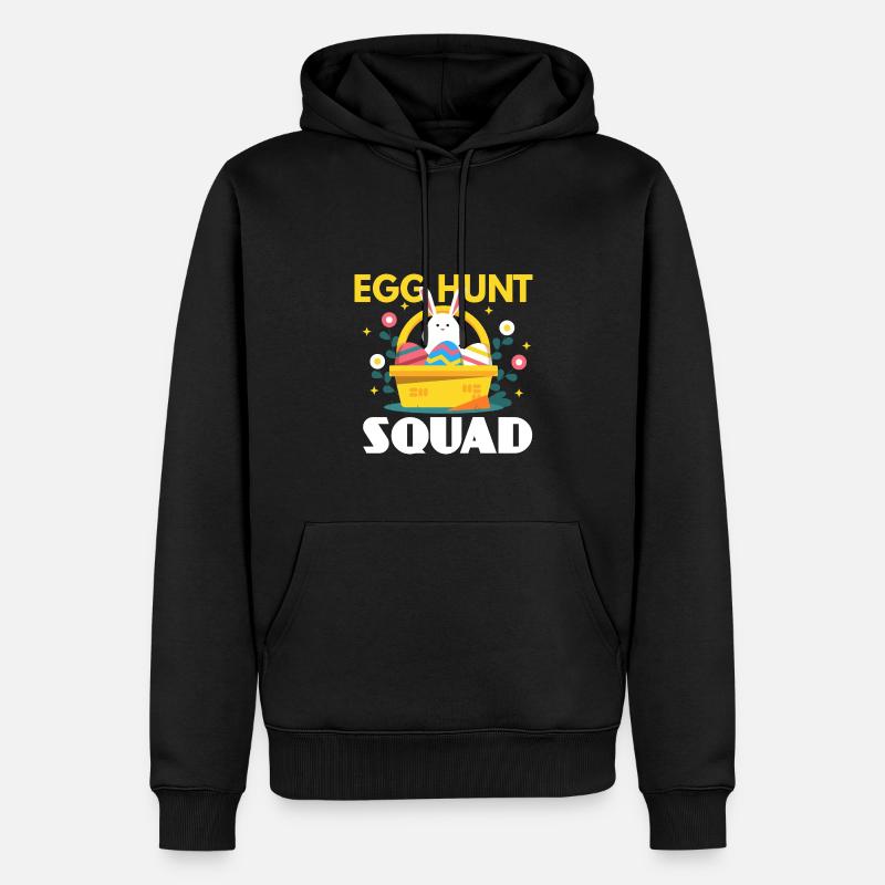 Egg Hunt Squad Osterei - Männer Premium Bio Hoodie - Schwarz