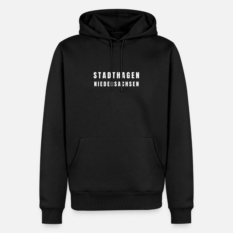 Stadthagen, Basse-Saxe - Sweat à capuche Premium bio Homme - noir