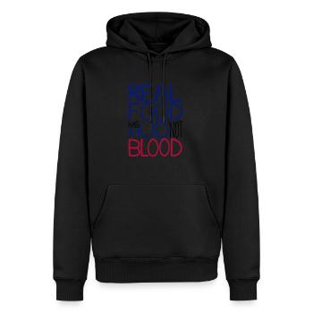 Vegan Body - Sweat à capuche Premium bio Homme - noir - Devant - Nico (187cm)