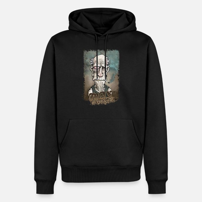 Alt Max Hardkor - Männer Premium Bio Hoodie - Schwarz