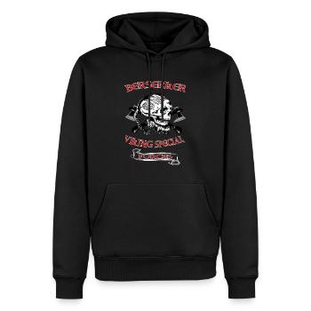 Viking Skull Skull Axe Valhalla - Sweat à capuche Premium bio Homme - noir - Devant - Nico (187cm)
