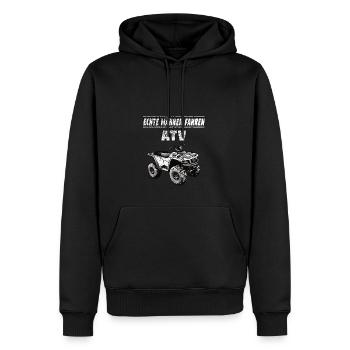 Bin schnell Schnecken checken - Lustiger Spruch - Männer Premium Bio Hoodie - Schwarz - Vorne - Nico (187cm)