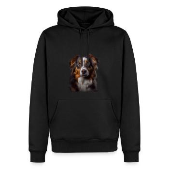 Süßer Australian Shepherd Geschenk für - Männer Premium Bio Hoodie - Schwarz - Vorne - Nico (187cm)