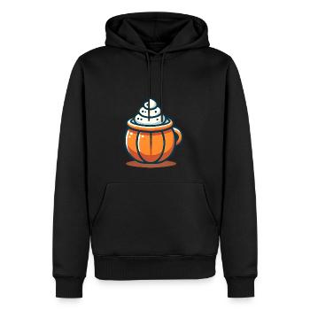 Kürbistasse - Männer Premium Bio Hoodie - Schwarz - Vorne - Nico (187cm)