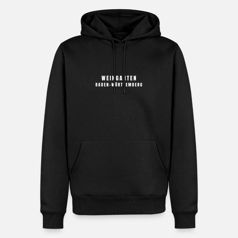 Vignoble Bade-Wurtemberg - Sweat à capuche Premium bio Homme - noir