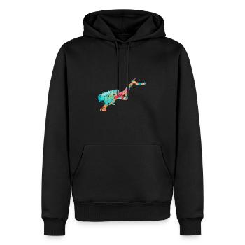 Tiefseetaucher und Taucher PopArt - Männer Premium Bio Hoodie - Schwarz - Vorne - Nico (187cm)