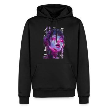 Virtual Influencer 02 - Men’s Premium Organic Hoodie - black - Front - Nico (187cm)