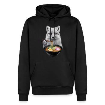 Polarfuchs Ramen - Männer Premium Bio Hoodie - Schwarz - Vorne - Nico (187cm)