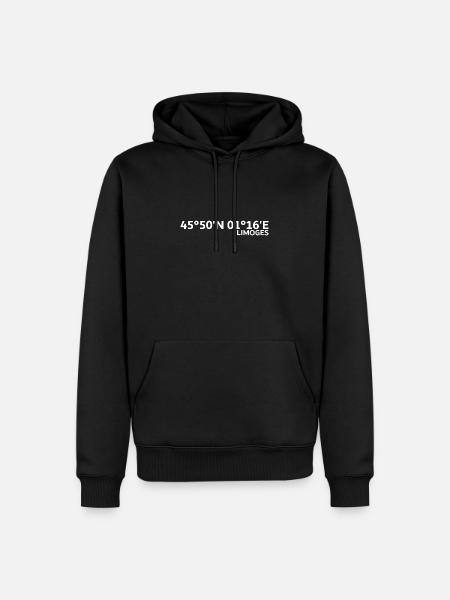 Limoges coordinates - Men’s Premium Organic Hoodie - black