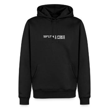 Coordonnées de Sosnowitz - Sweat à capuche Premium bio Homme - noir - Devant - Nico (187cm)