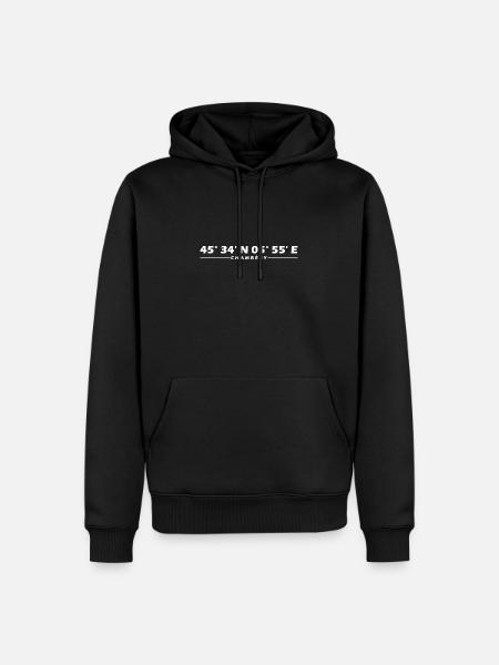 Chambéry coordinates - Men’s Premium Organic Hoodie - black