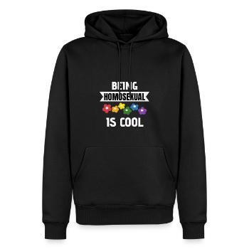 Homosexuell sein ist cool Gay Pride Geschenk LGBTQ - Männer Premium Bio Hoodie - Schwarz - Vorne - Nico (187cm)