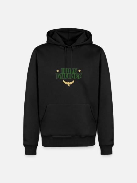 I love falconry - Men’s Premium Organic Hoodie - black