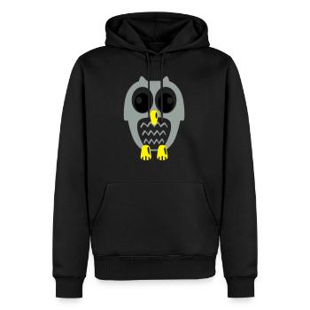 Süße Eule - Männer Premium Bio Hoodie - Schwarz - Vorne - Nico (187cm)