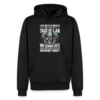 Taucher Tauchen Tauchlehrer Schnorcheln Orte - Männer Premium Bio Hoodie - Schwarz - Vorne - Nico (187cm)