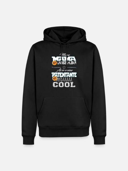 Patentante mega cool - Männer Premium Bio Hoodie - Schwarz