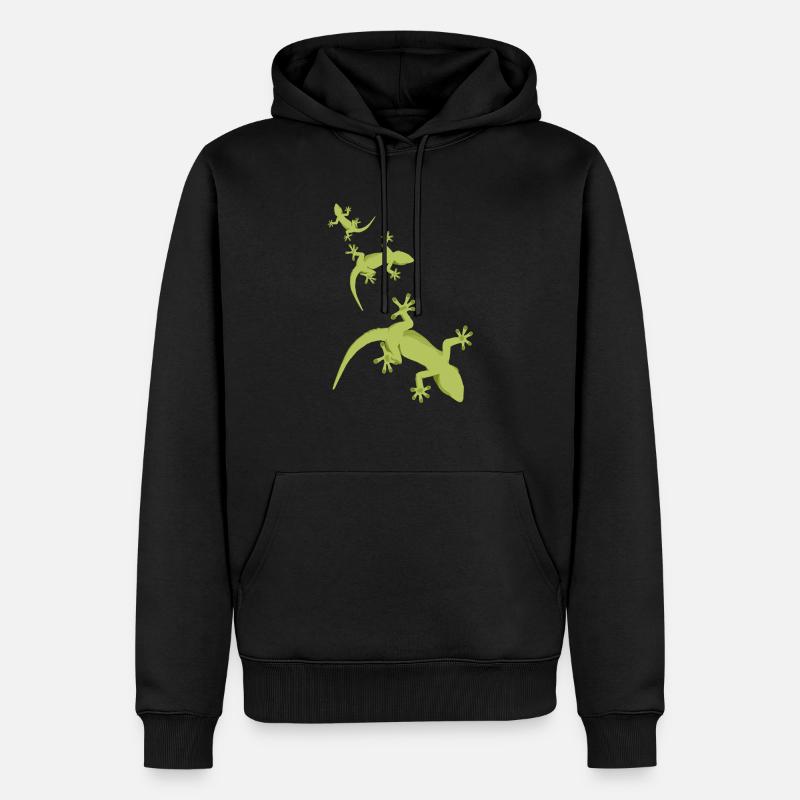 echsen - Männer Premium Bio Hoodie - Schwarz