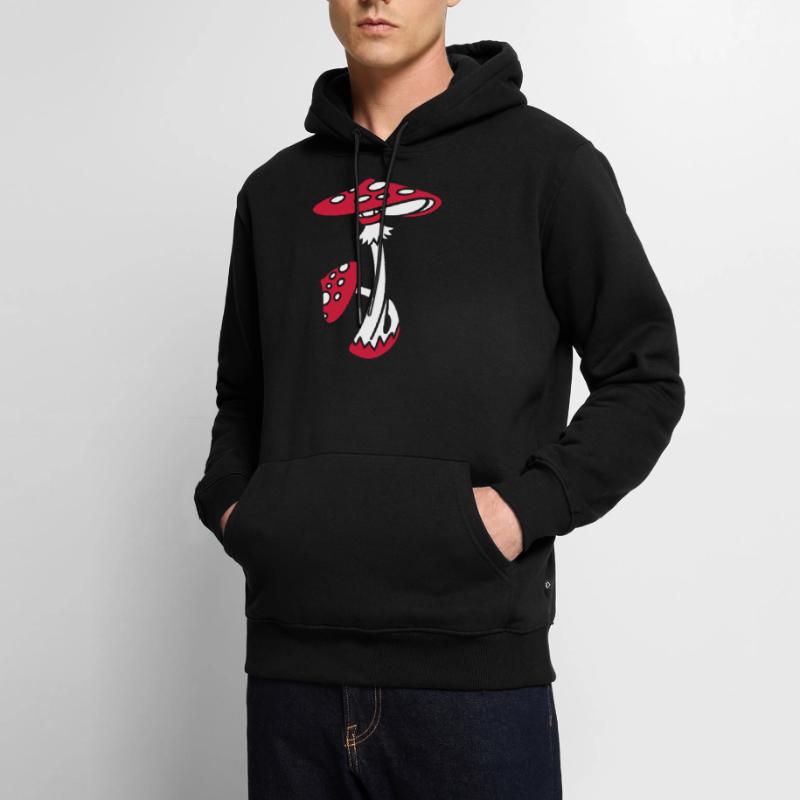 Fly agaric, Toadstool, Magic Mushroom, Psychedelic Men’s Premium Organic Hoodie