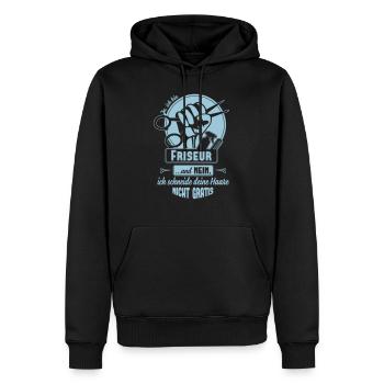 Ja ich bin Friseur - Männer Premium Bio Hoodie - Schwarz - Vorne - Nico (187cm)