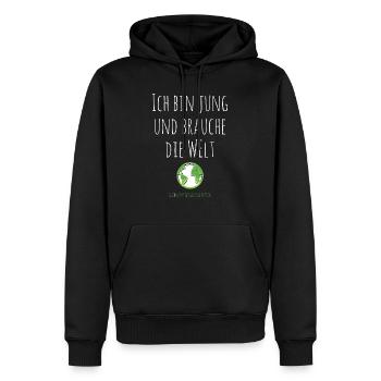 Globaler Klimastreik Klimaschutz Demo Shirt - Männer Premium Bio Hoodie - Schwarz - Vorne - Nico (187cm)