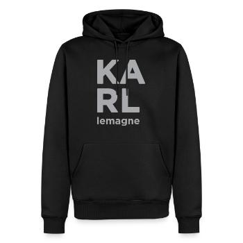 Karl lemagne - Sweat à capuche Premium bio Homme - noir - Devant - Nico (187cm)