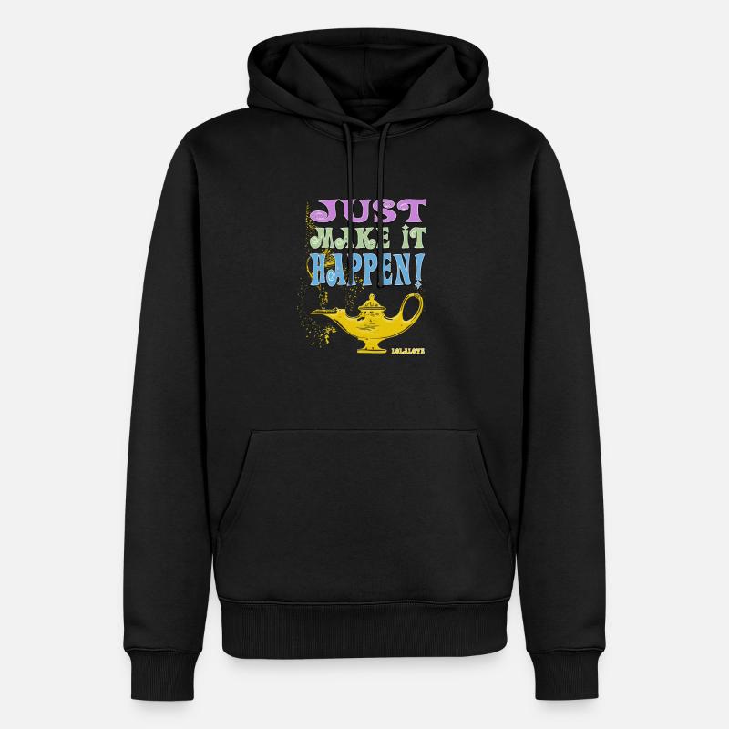 JUST make it happen! - Männer Premium Bio Hoodie - Schwarz