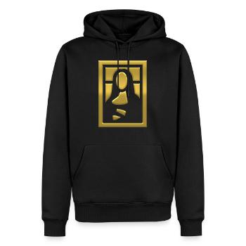 mona lisa spiel - Männer Premium Bio Hoodie - Schwarz - Vorne - Nico (187cm)