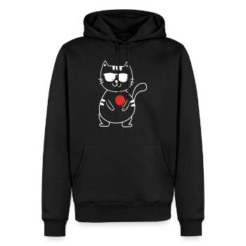 Table Tennis Ping Pong - Men’s Premium Organic Hoodie - black - Front - Nico (187cm)