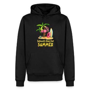 Schools Out For Summer Flamingo Last Day of School - Men’s Premium Organic Hoodie - black - Front - Nico (187cm)