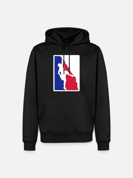 Extremsport Hobby Felsen Klettern - Männer Premium Bio Hoodie - Schwarz