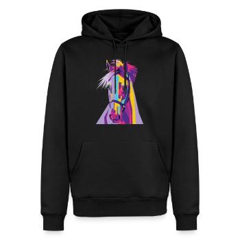 Pferd Reiten Reiter Reiterin Geschenk Reitsport - Männer Premium Bio Hoodie - Schwarz - Vorne - Nico (187cm)