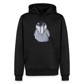 Süsser kleiner Pinguin - Männer Premium Bio Hoodie - Schwarz - Vorne - Nico (187cm)