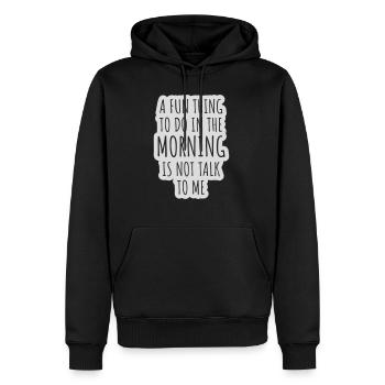 ne me parle pas - Sweat à capuche Premium bio Homme - noir - Devant - Nico (187cm)