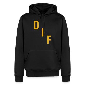 Degerfors - Männer Premium Bio Hoodie - Schwarz - Vorne - Nico (187cm)