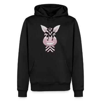 Süßes Zebra - Männer Premium Bio Hoodie - Schwarz - Vorne - Nico (187cm)