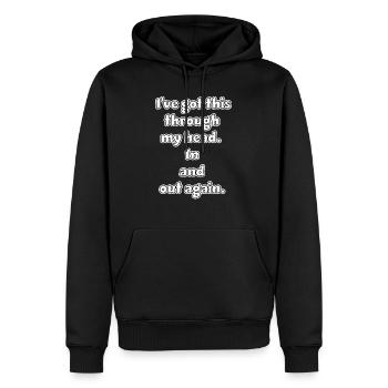 witziges Nicht-Nachdenken-Design / lustige Sprüche - Männer Premium Bio Hoodie - Schwarz - Vorne - Nico (187cm)