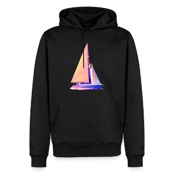 Sailing ship Sailboat Sailing Sailing Sailing Sailing - Men’s Premium Organic Hoodie - black - Front - Nico (187cm)