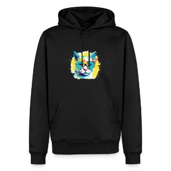 Curious Felix - Men’s Premium Organic Hoodie - black - Front - Nico (187cm)