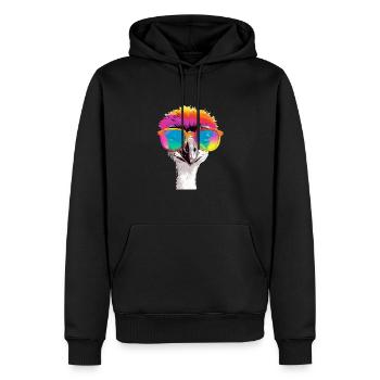 Oni der Strauß - Männer Premium Bio Hoodie - Schwarz - Vorne - Nico (187cm)
